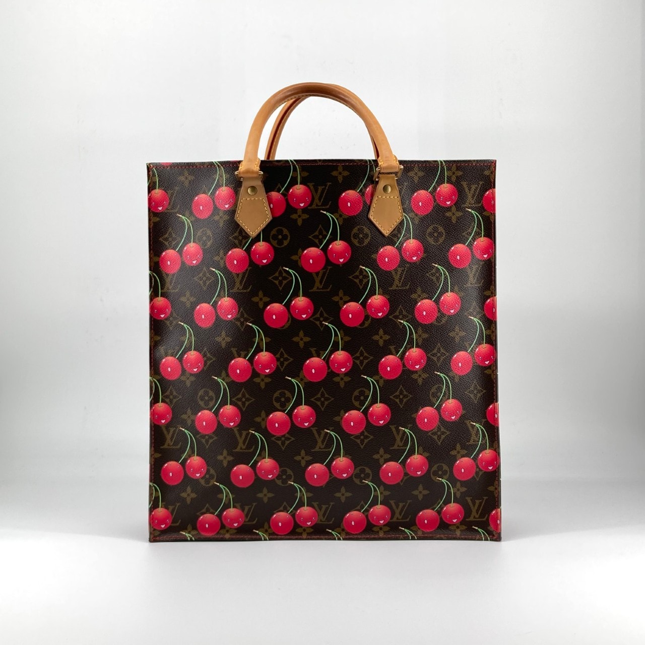 LOUIS VUITTON(ルイ・ヴィトン) ×村上隆コラボ サックプラ M95010 トートバッグ チェリー