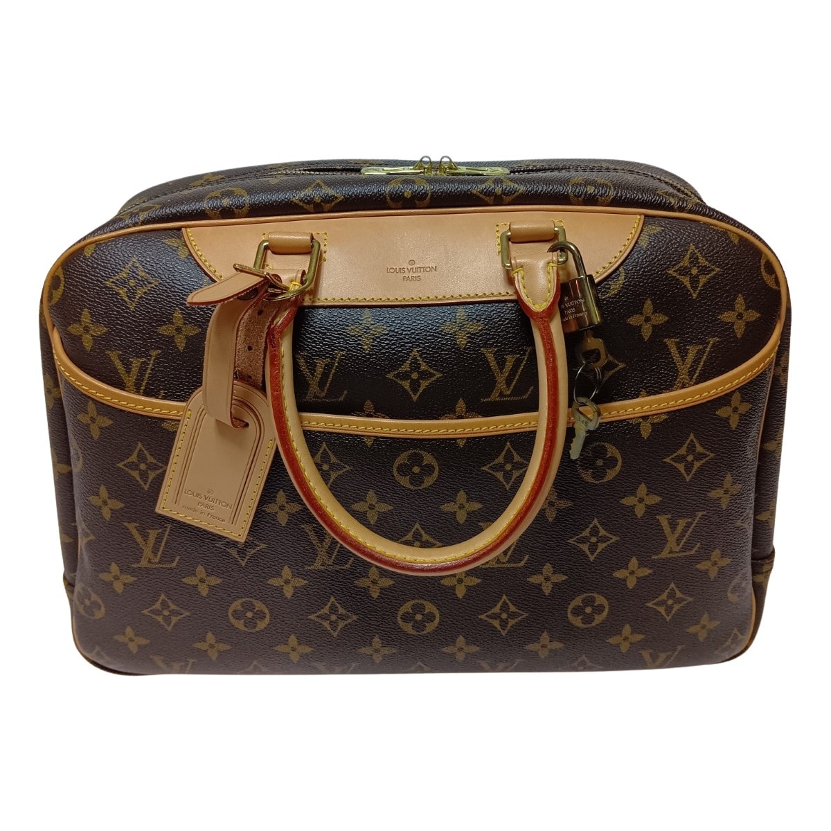 ◎◎LOUIS VUITTON ルイヴィトン モノグラム ボーリング・ヴァニティ ドーヴィル ボストンバッグ M47270 ブラウン