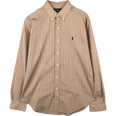 古着 ラルフローレン Ralph Lauren CLASSIC FIT 長袖 ボタンダウンストライプシャツ メンズL相当/eaa622253
