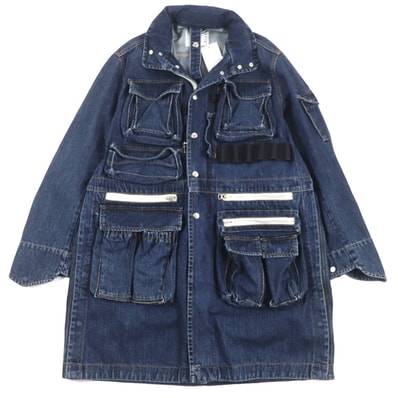 sacai Denim Blouson Coat "Blue"