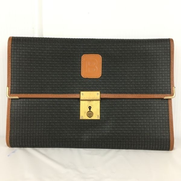 イタリア製/90s?ビンテージ★BALLY/バリー★本革/レザー使用/セカンドバッグ/クラッチバッグ【黒/ブラック/多ポケット/ビジネス管NO.YB6-46