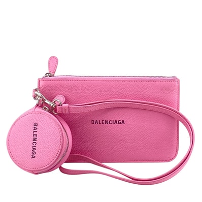 バレンシアガ BALENCIAGA ポーチ ロゴ コインケース マルチポーチ 655620 ピンク