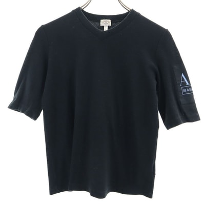 ARMANI JEANS アルマーニジーンズ イタリア製 半袖 Vネック Tシャツ 4 ブラック