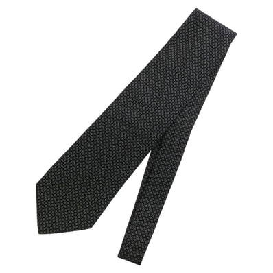GUCCI グッチ イタリア製 Gロゴ シルク ネクタイ ブラック系【中古】