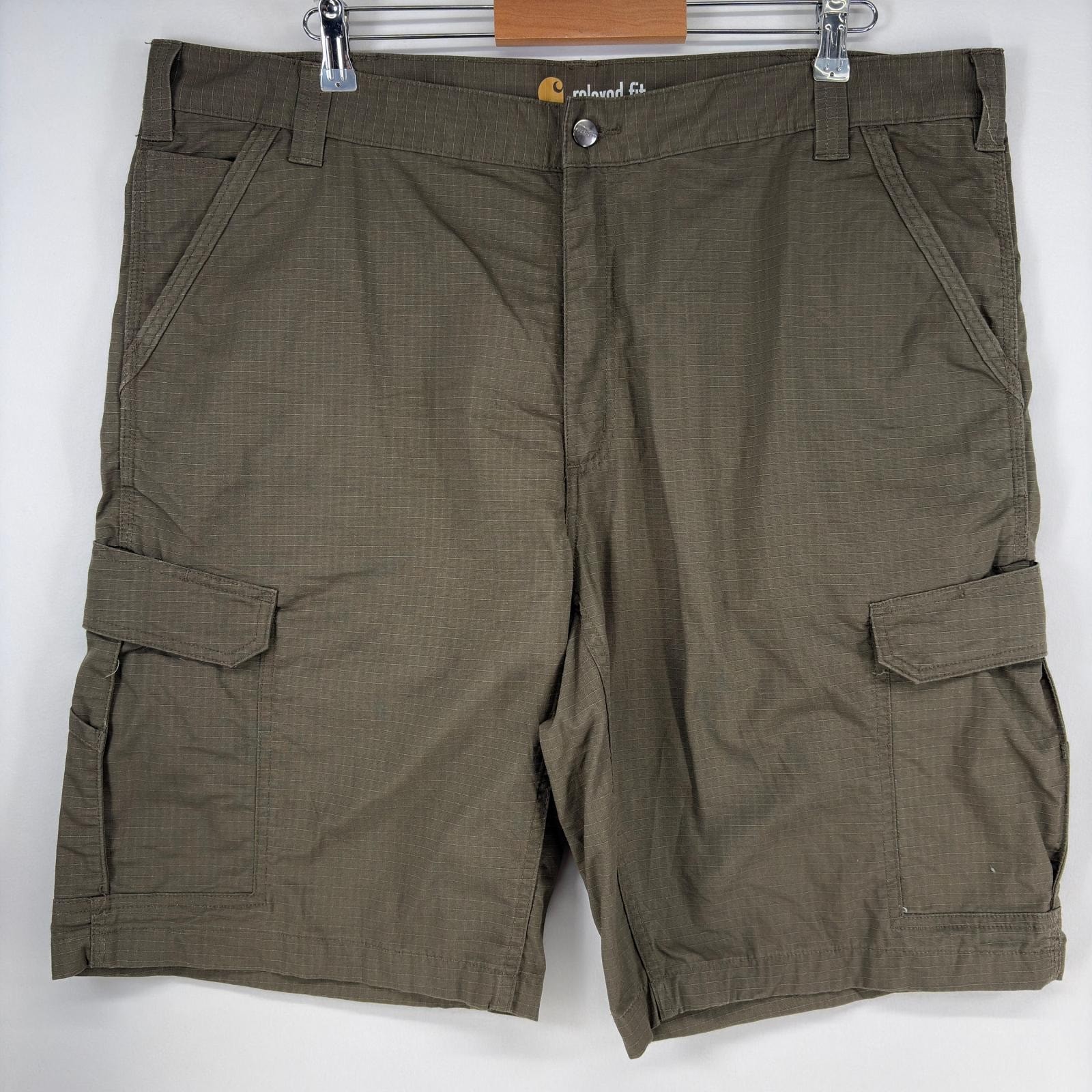 古着 カーハート Carhartt ショートパンツ ワーク ペインター ワンポイント リップストップ ハーフパンツ w42  カーキ メンズ