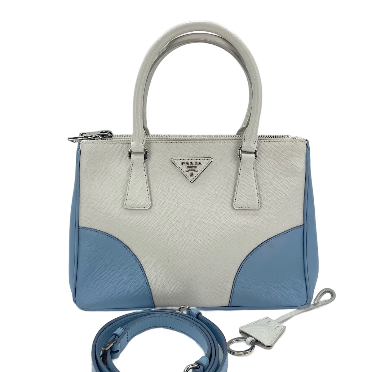 プラダ PRADA レザー サフィアーノ ルクス 2WAY ハンドバッグ【中古】