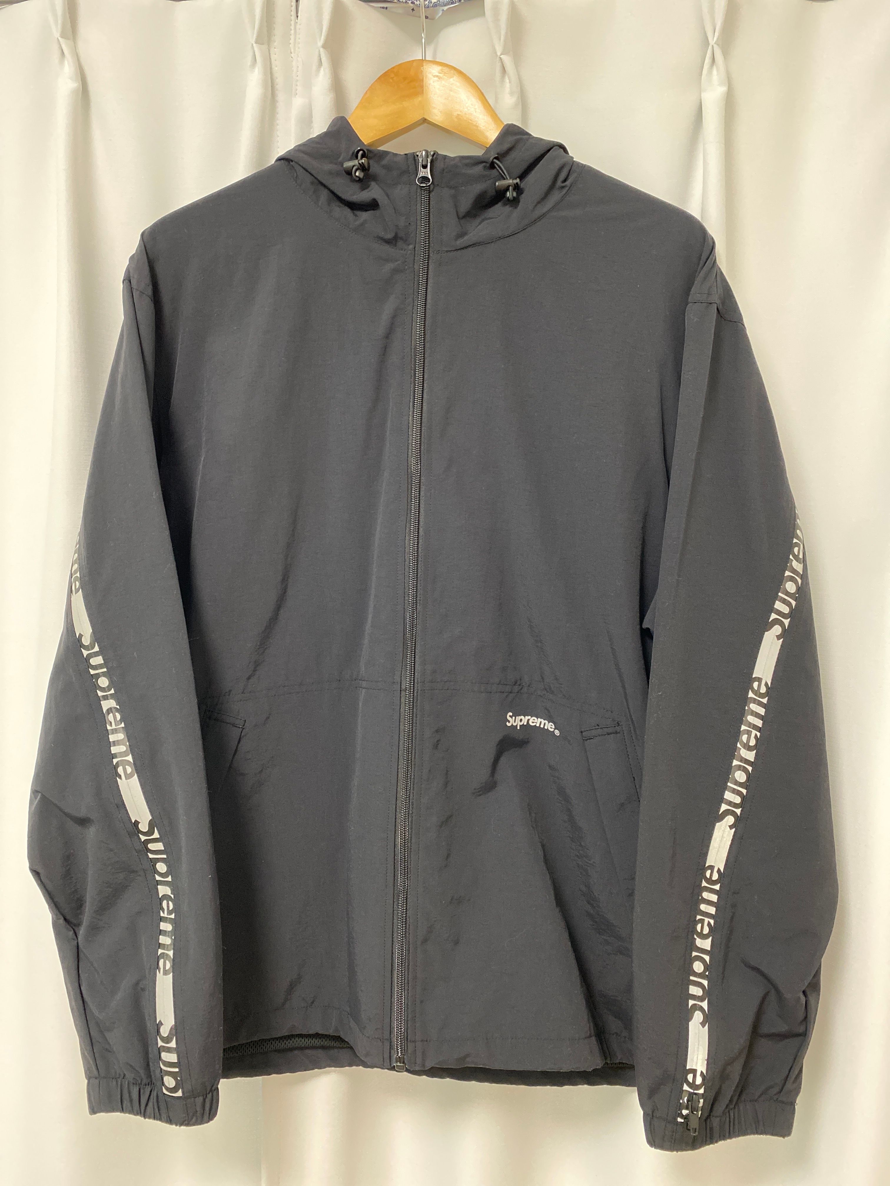 Supreme Reflective Zip Hooded Jacket "Black"