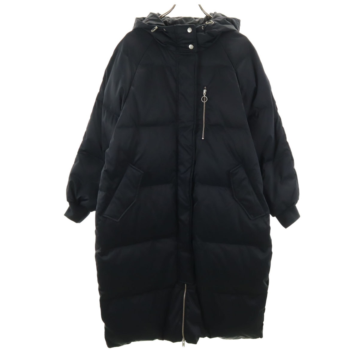 GAP ギャップ フーディ ロング ダウンコート L ネイビー