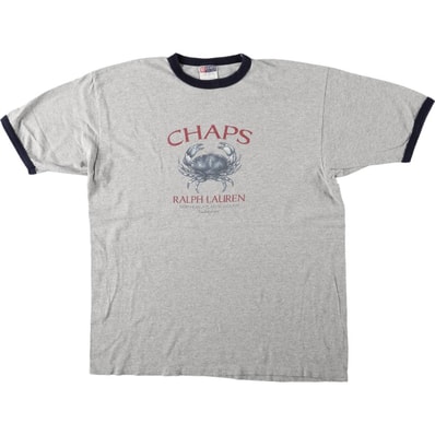 古着 ラルフローレン Ralph Lauren CHAPS チャップス リンガーTシャツ USA製 メンズL相当/eaa664462