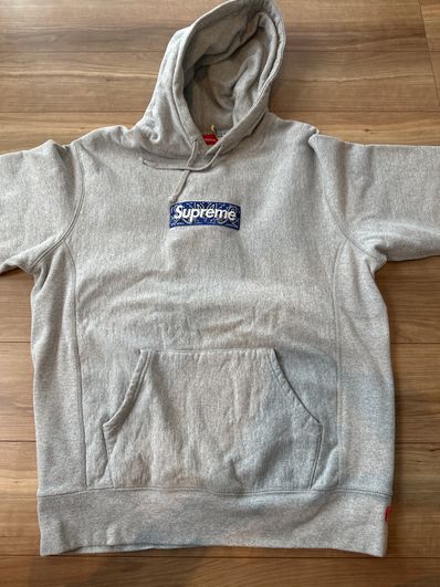 Supreme Bandana Box Logo Hooded Sweatshirt "Grey"