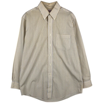 古着 ブルックスブラザーズ Brooks Brothers 346 マルチストライプ 長袖 ボタンダウンストライプシャツ メンズM相当/rab181194