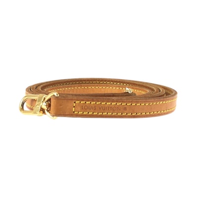 美品 LOUIS VUITTON ルイヴィトン ヌメ革 ブラウン ゴールド金具 レザー ショルダーストラップ 600602 【中古】