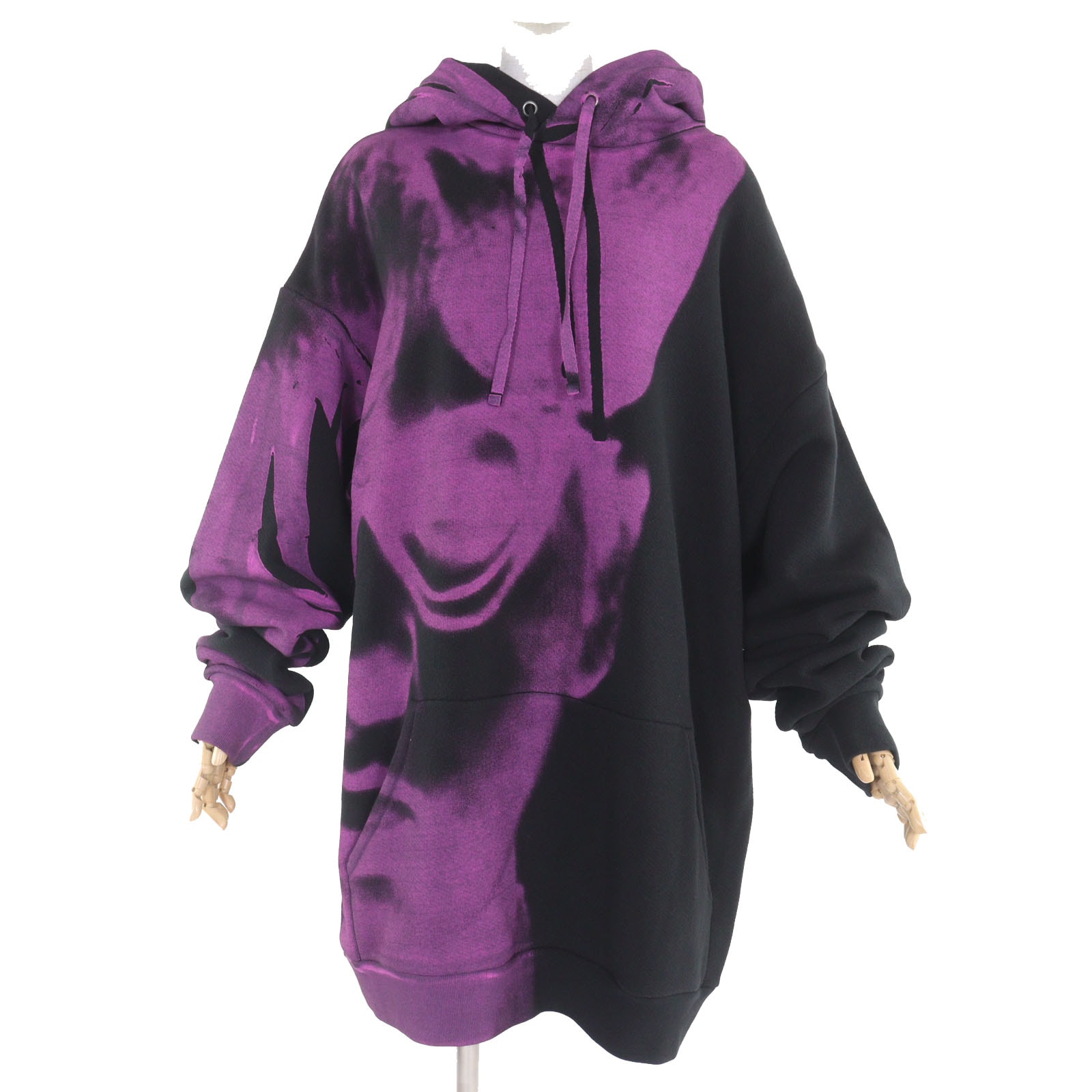 極美品 メゾンマルジェラ1
 パーカー ブラック パープル レディース M 165/88A S51GU0029