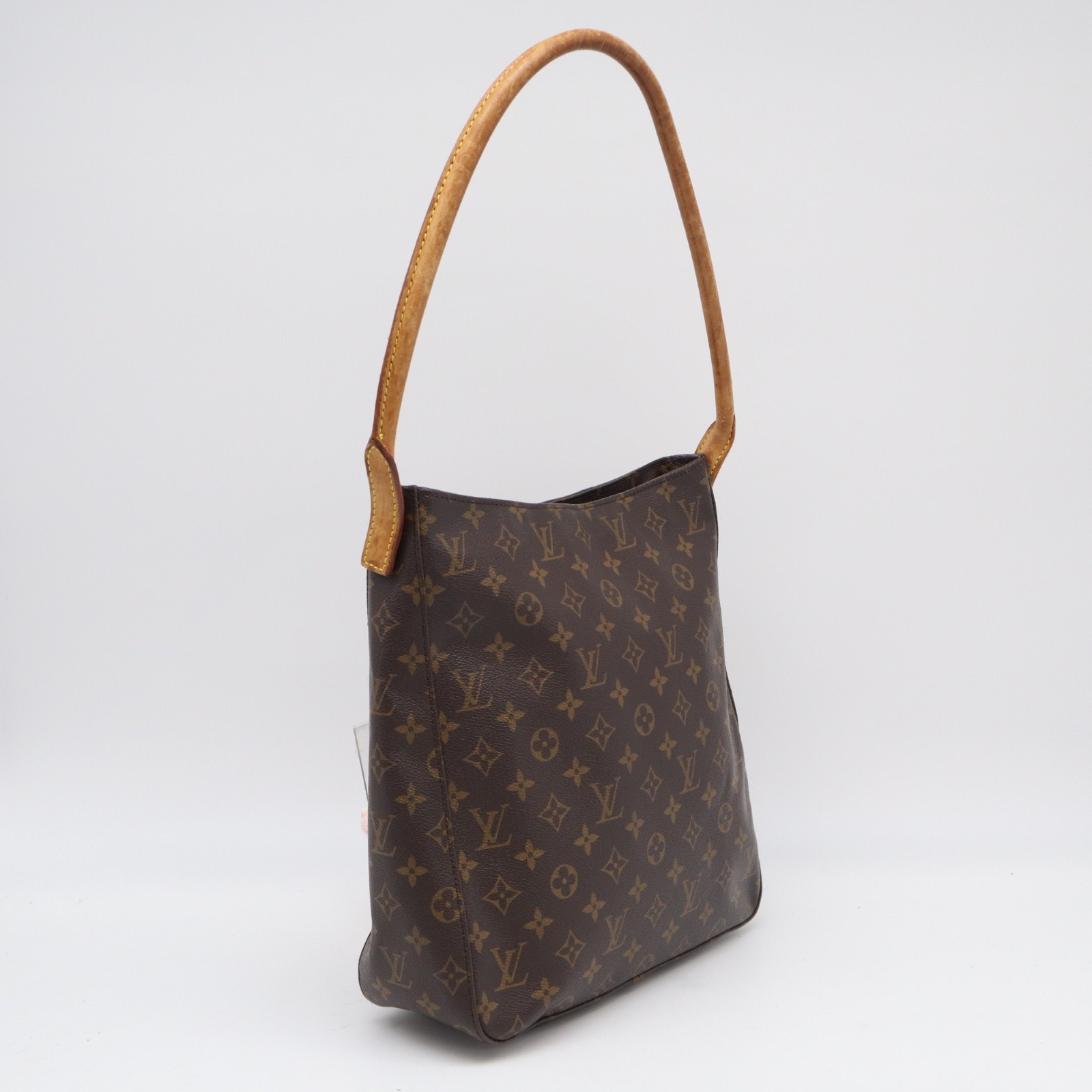LOUIS VUITTON ルイ・ヴィトン モノグラム ルーピングGM M51145 ハンドバッグ ブラウン コーティングキャンバス レザー レディース