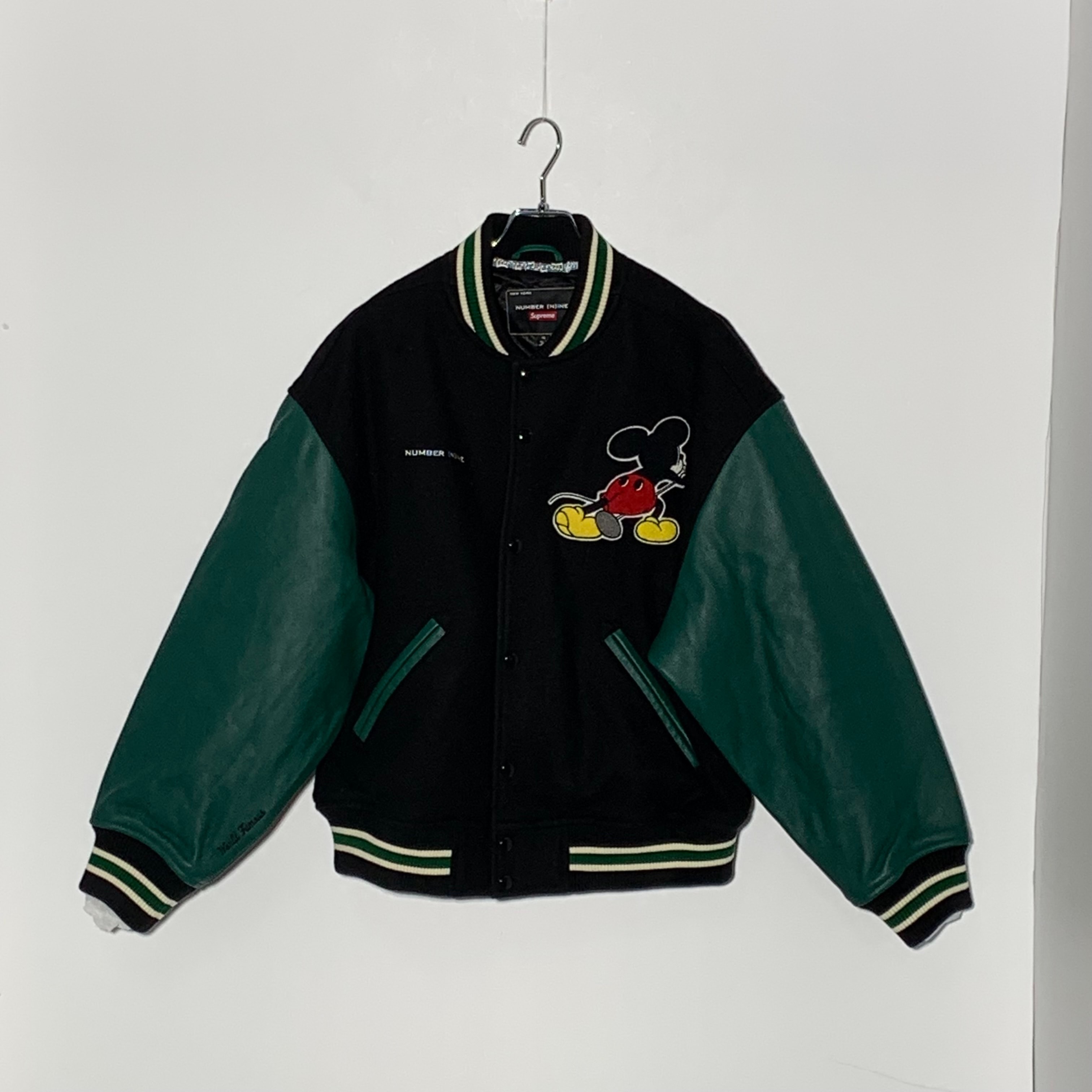 Supreme x Number (N)ine x Mickey Mouse Varsity Jacket "Black"