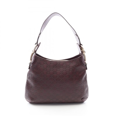 グッチ GUCCI ホースビット グッチシマ ショルダーバッグ バッグ レザー レディース ブラウン系 145826 【中古】