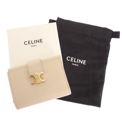 セリーヌ ファインストラップウォレット 三つ折り財布【中古】【Aランク】