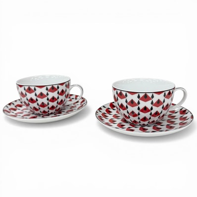 未使用品 プラダ 食器 ポーセリン ティーカップ 2点セット マルチ レディース