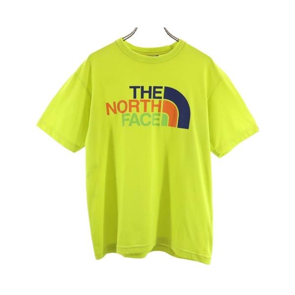 THE NORTH FACE ノースフェイス NT31352 アウトドア ロゴプリント 半袖 Tシャツ M 黄系