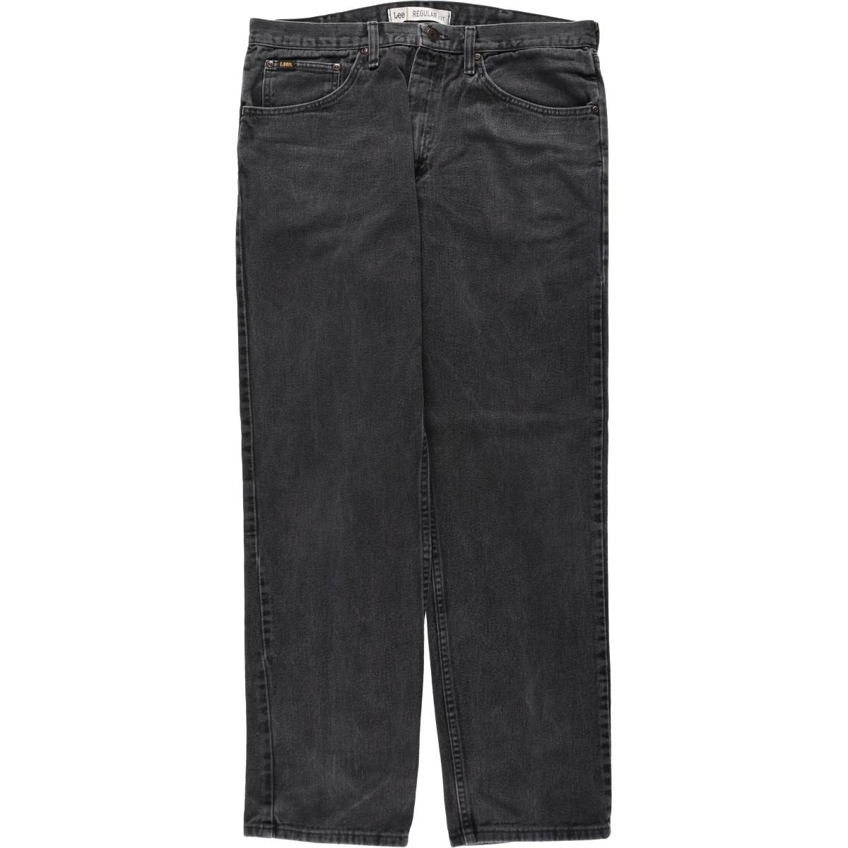 古着 リー Lee ブラックデニム ストレートデニムパンツ メンズw37相当/eaa569508