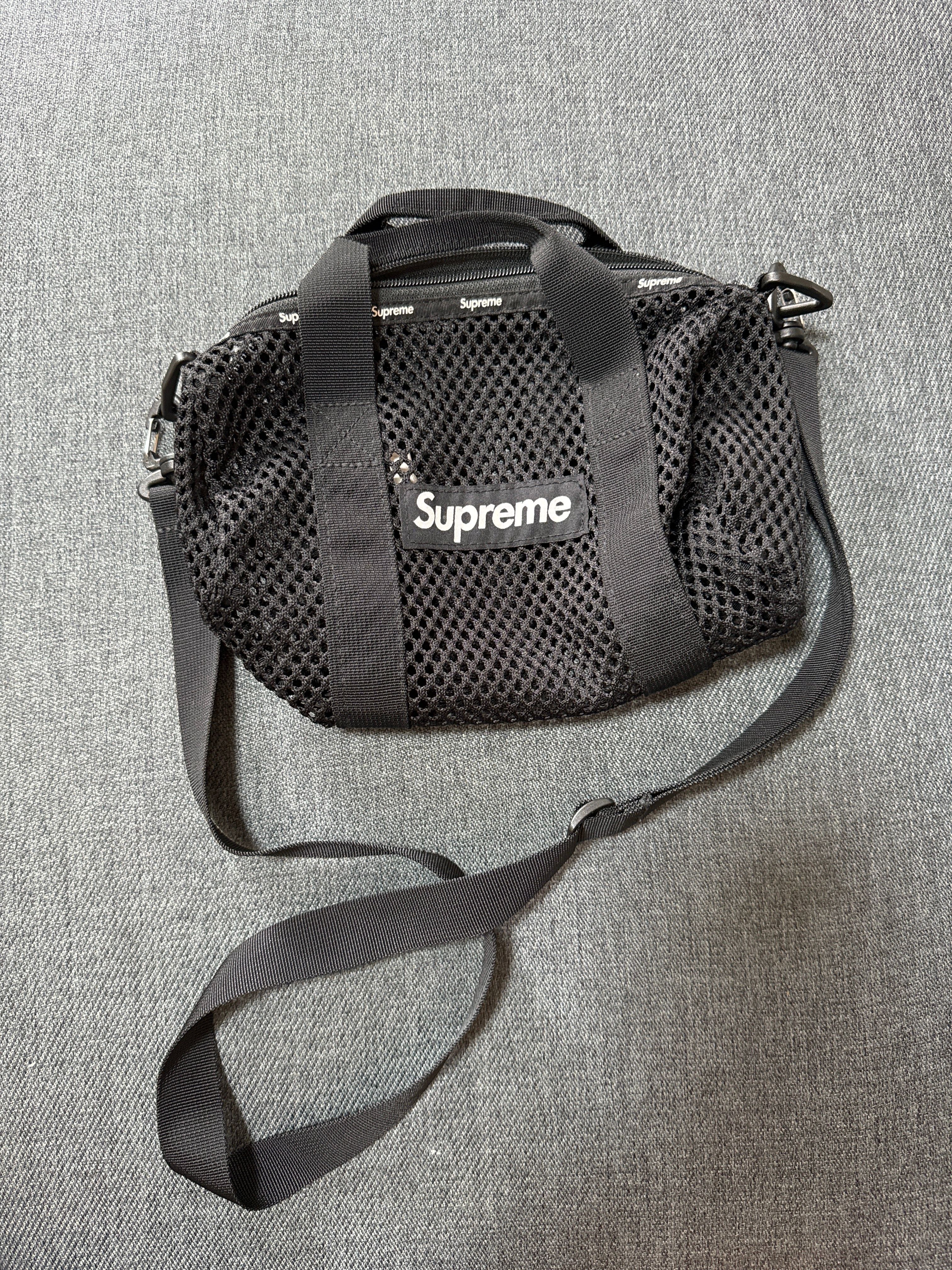 Supreme Mesh Mini Duffle Bag "Black" (23SS)