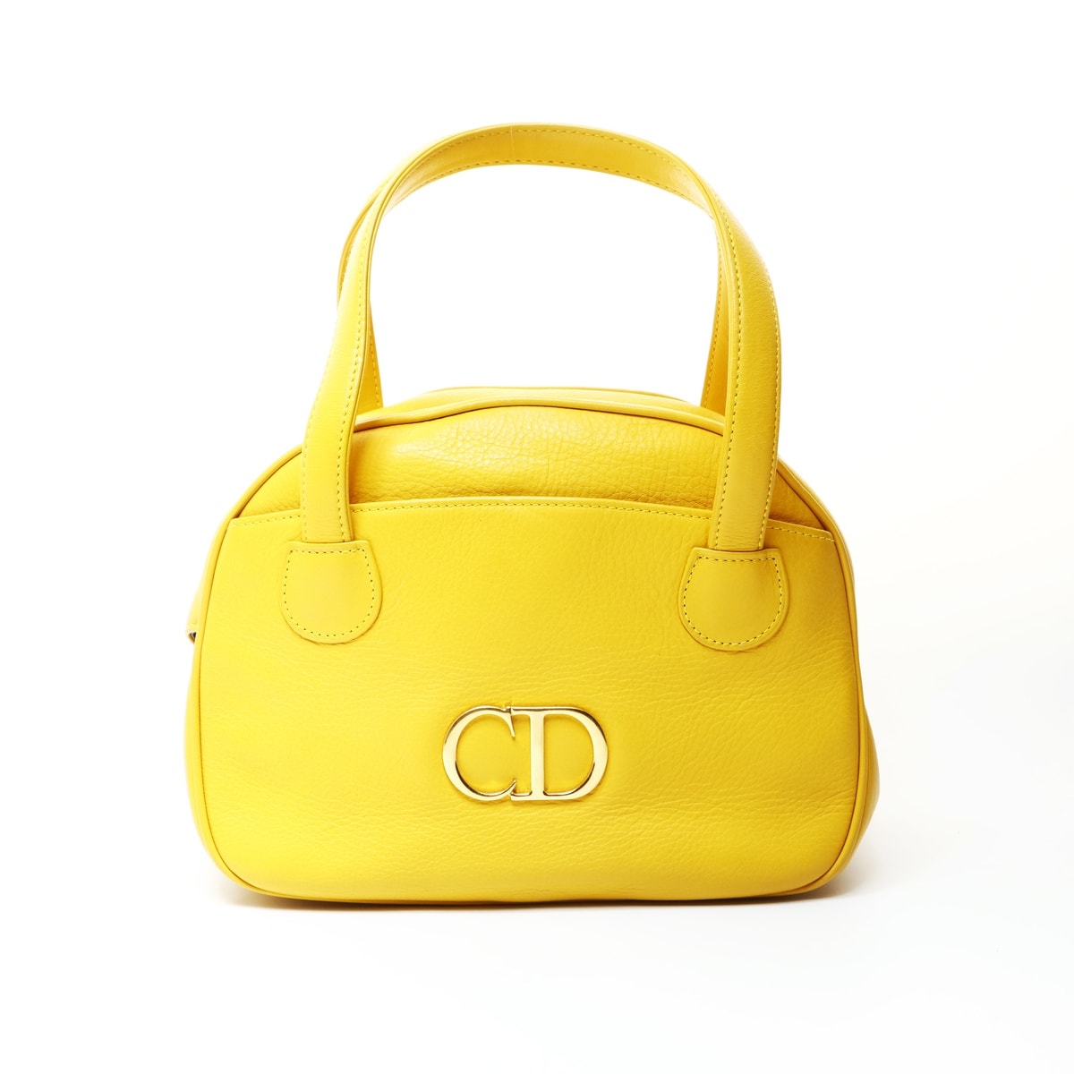 ディオール Dior レザー CDロゴ ボーリングバッグ ハンドバッグ【中古】