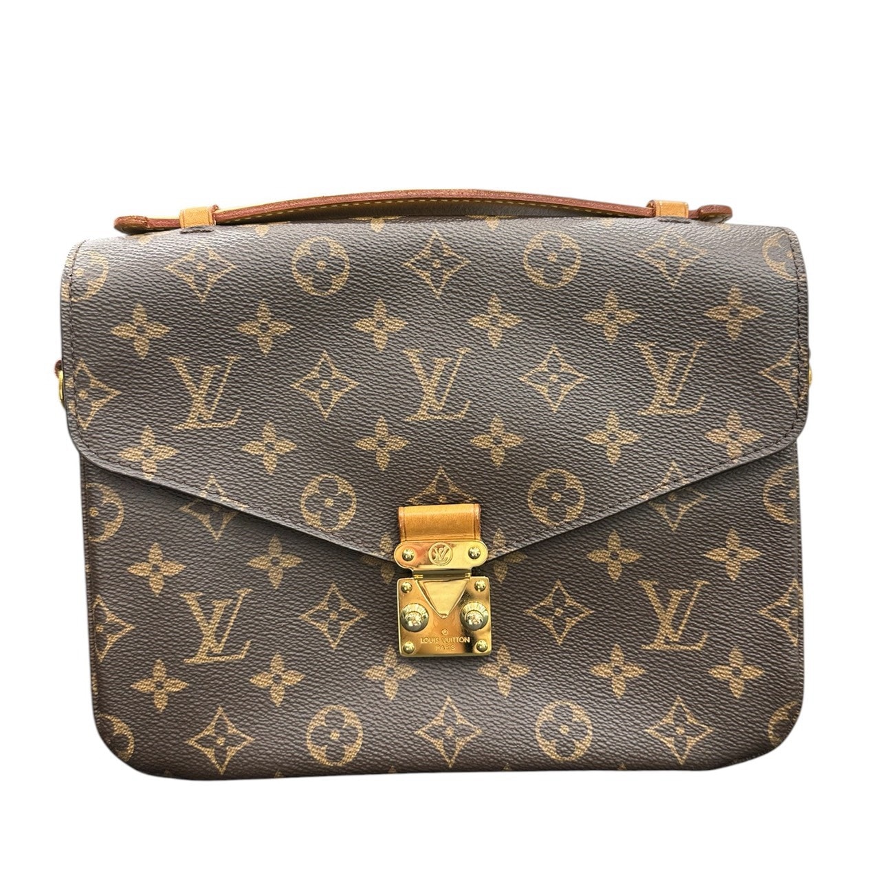 美品 LOUIS VUITTON ルイヴィトン モノグラム ポシェットメティスMM ブラウン PVC ショルダーバッグ ハンドバッグ S1-00242 【中古】