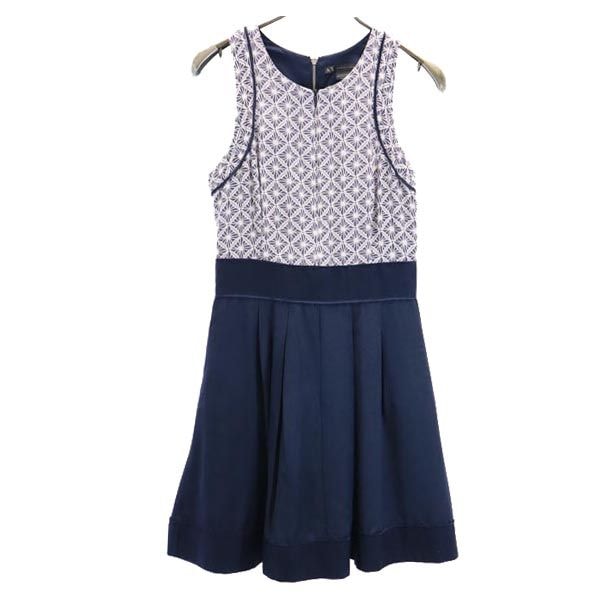 ARMANI EXCHANGE アルマーニエクスチェンジ ノースリーブ ワンピース PO ネイビー系 両面ジップ