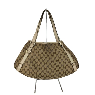 GG Canvas Shoulder Bag Brown GGキャンバス トートバッグ ショルダー【1143662772218】