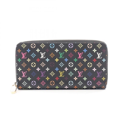 ルイ・ヴィトン LOUIS VUITTON ジッピーウォレット ラウンド長財布 財布 キャンバス PVC モノグラム・マルチカラー ノワール ピスタッシュ レディース ブラック系 / マルチカラー M60244 【中古】