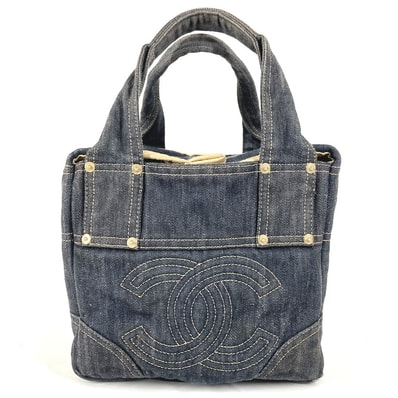 シャネル CHANEL CC ココマーク ロゴ A31985 スパークリングデニム カバン トートバッグ ハンドバッグ デニム ブルー