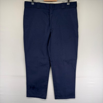 古着 ディッキーズ Dickies パンツ 874 ストレート チノパン センタープレス ジッパーフライ ワーク w38 L29 ネイビー系 メンズ