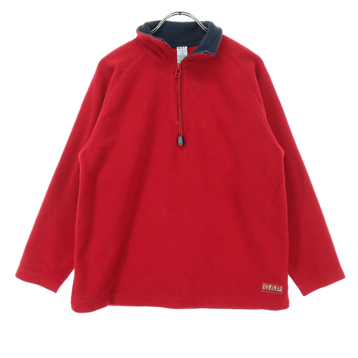GAP ギャップ 90s 00s オールド プルオーバー フリースジャケット L レッド ハーフジップ