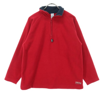 GAP ギャップ 90s 00s オールド プルオーバー フリースジャケット L レッド ハーフジップ