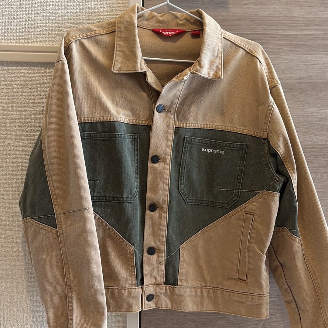 Supreme 2-Tone Paneled Denim Jacket "Brown"