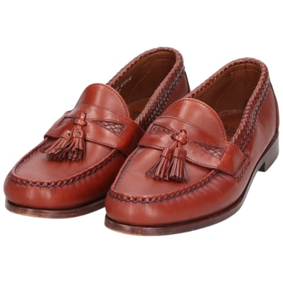 古着 アレンエドモンズ ALLEN EDMONDS MAXFIELD 編み込み タッセルローファー USA製 10D メンズ28.0cm相当/saa014573