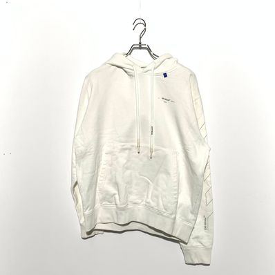 OFF-WHITE 19AW UNFINISHED SLIM HOODIE White
