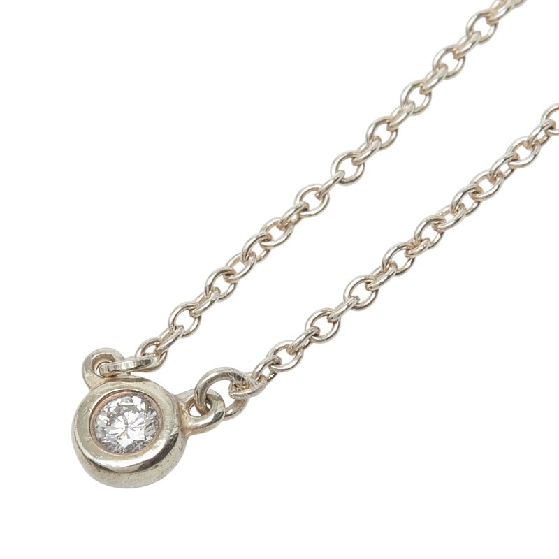 ティファニー バイザヤード 1P ダイヤモンド ネックレス SV925 シルバー レディース TIFFANY&Co. 【中古】