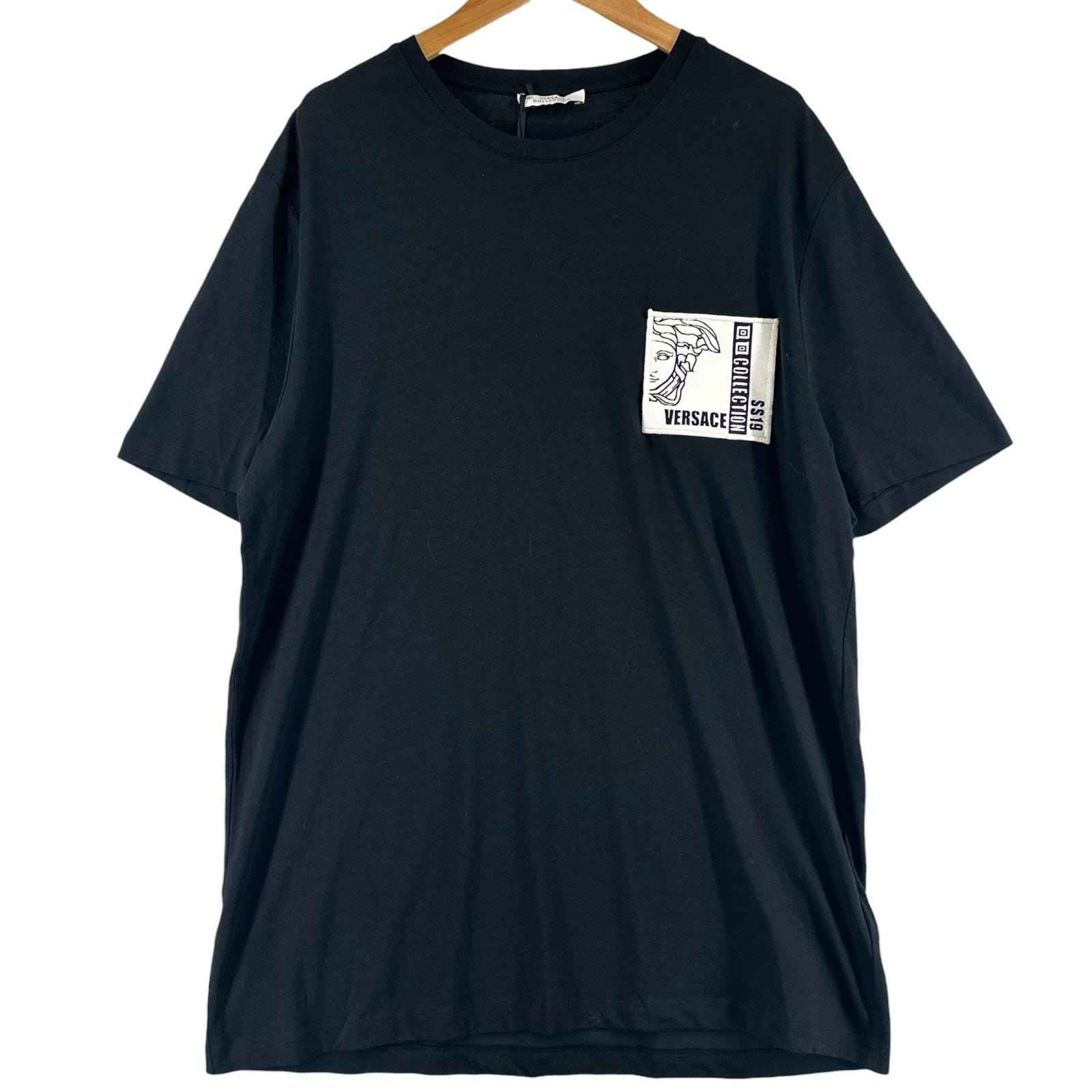 未使用品 ヴェルサーチ 半袖Tシャツ ブラック メンズ L