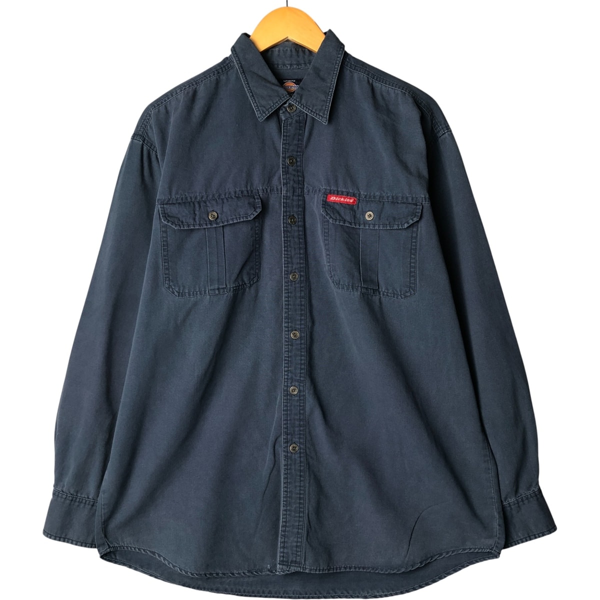古着 ディッキーズ Dickies 長袖 ワークシャツ メンズM相当/eaa591783