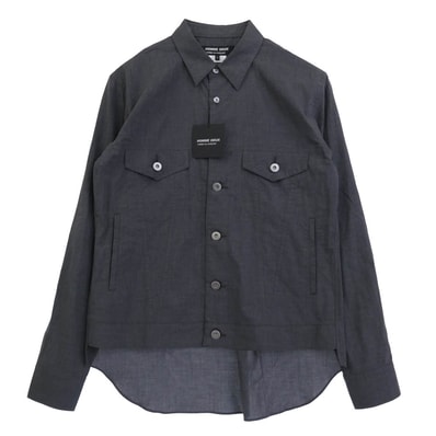 COMME des GARCONS HOMME DEUX コムデギャルソンオムドゥ 長袖シャツ 25AW DP-B051-051 トラッカータイプ 長袖 綿 シャツ グレー系 S【極上美品】【中古】