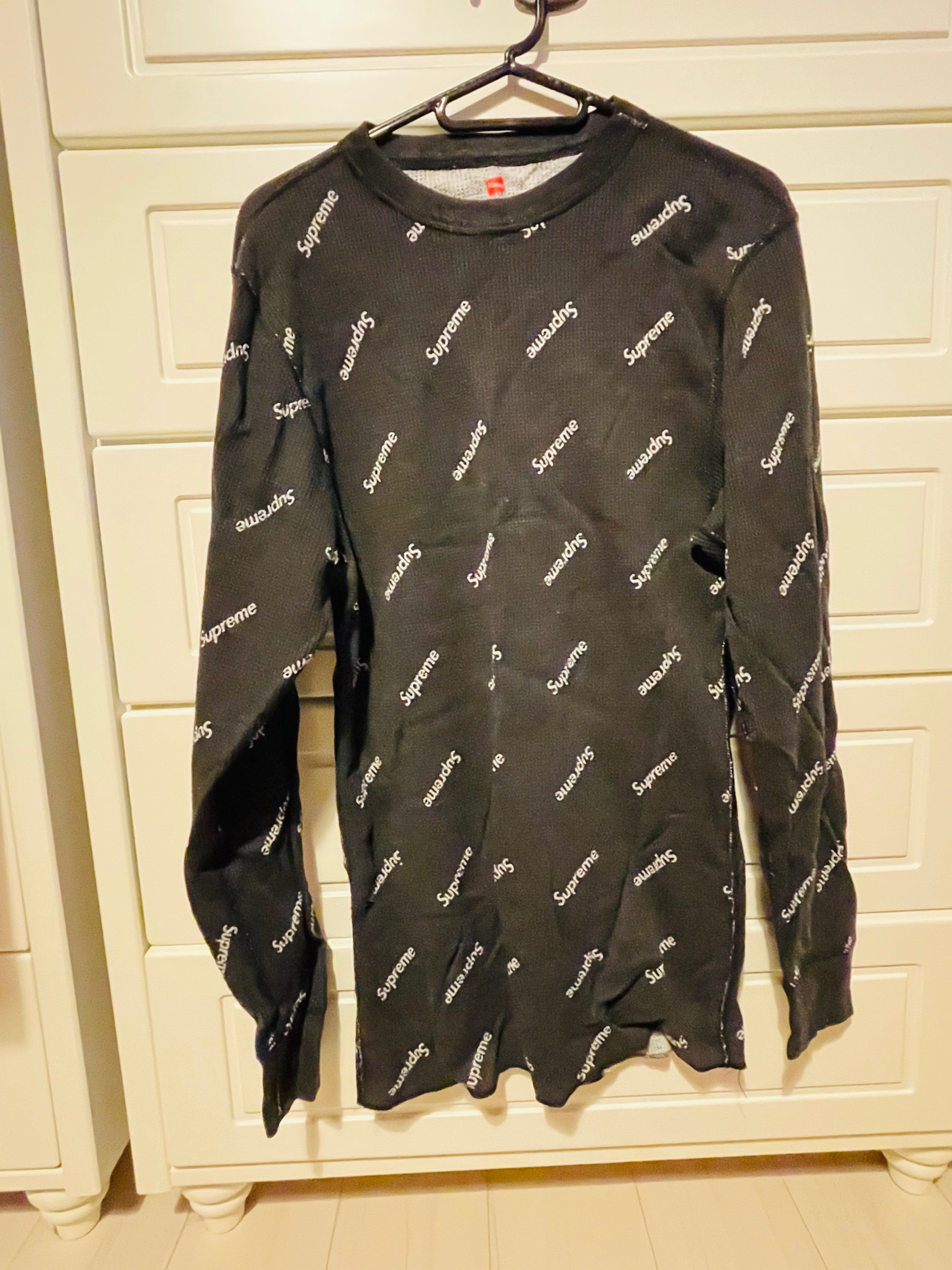 Supreme x Hanes Thermal Crew (1 Pack) "Black" (20FW)