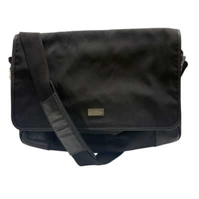 GUCCI グッチ GGエンボス ブラック シルバー金具 ナイロン レザー/ ショルダーバッグ S1-00083 【中古】