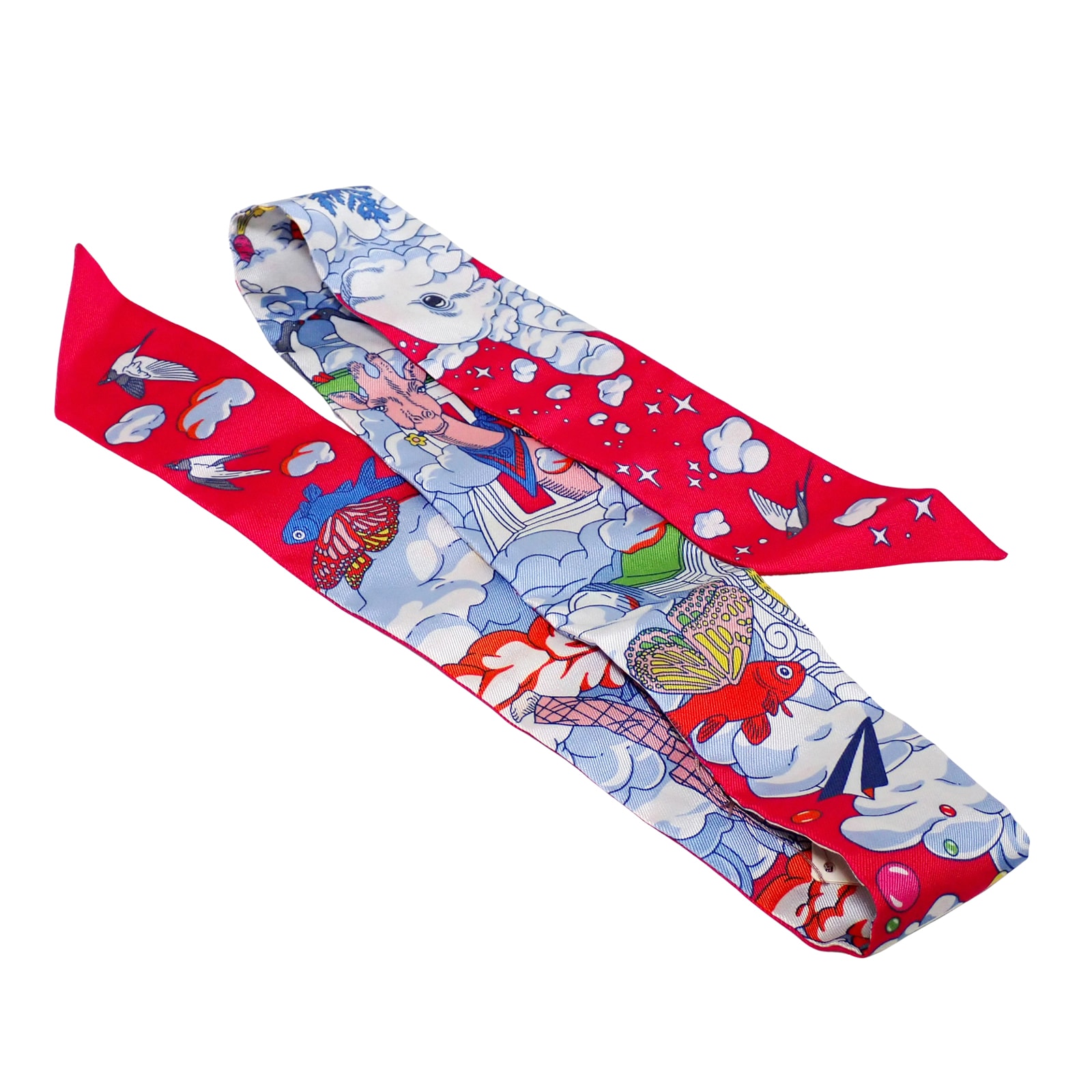 未使用 保管品 HERMES エルメス ツイリー 私の雲 Sur Mon Nuage H063900S08 ピンク レディース スカーフ