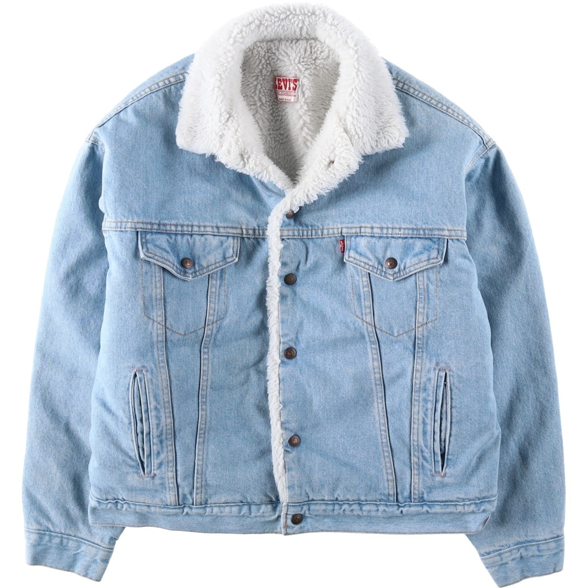 古着 80年代 リーバイス Levi's 70609-0234 中綿入り デニムボアジャケット USA製 メンズL相当 ヴィンテージ/eaa632484