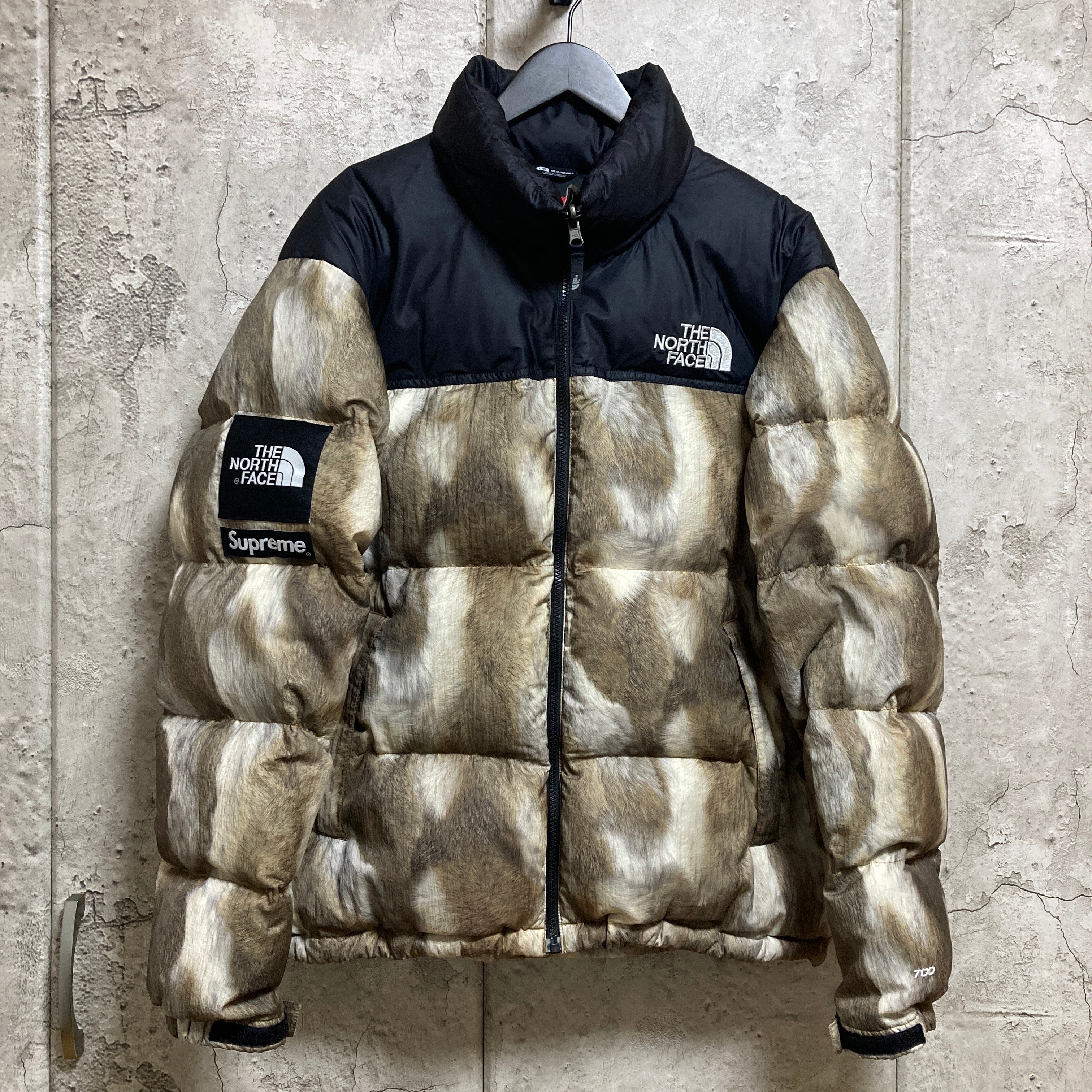 Supreme x The North Face Fur Print Nuptse Jacket "Brown"