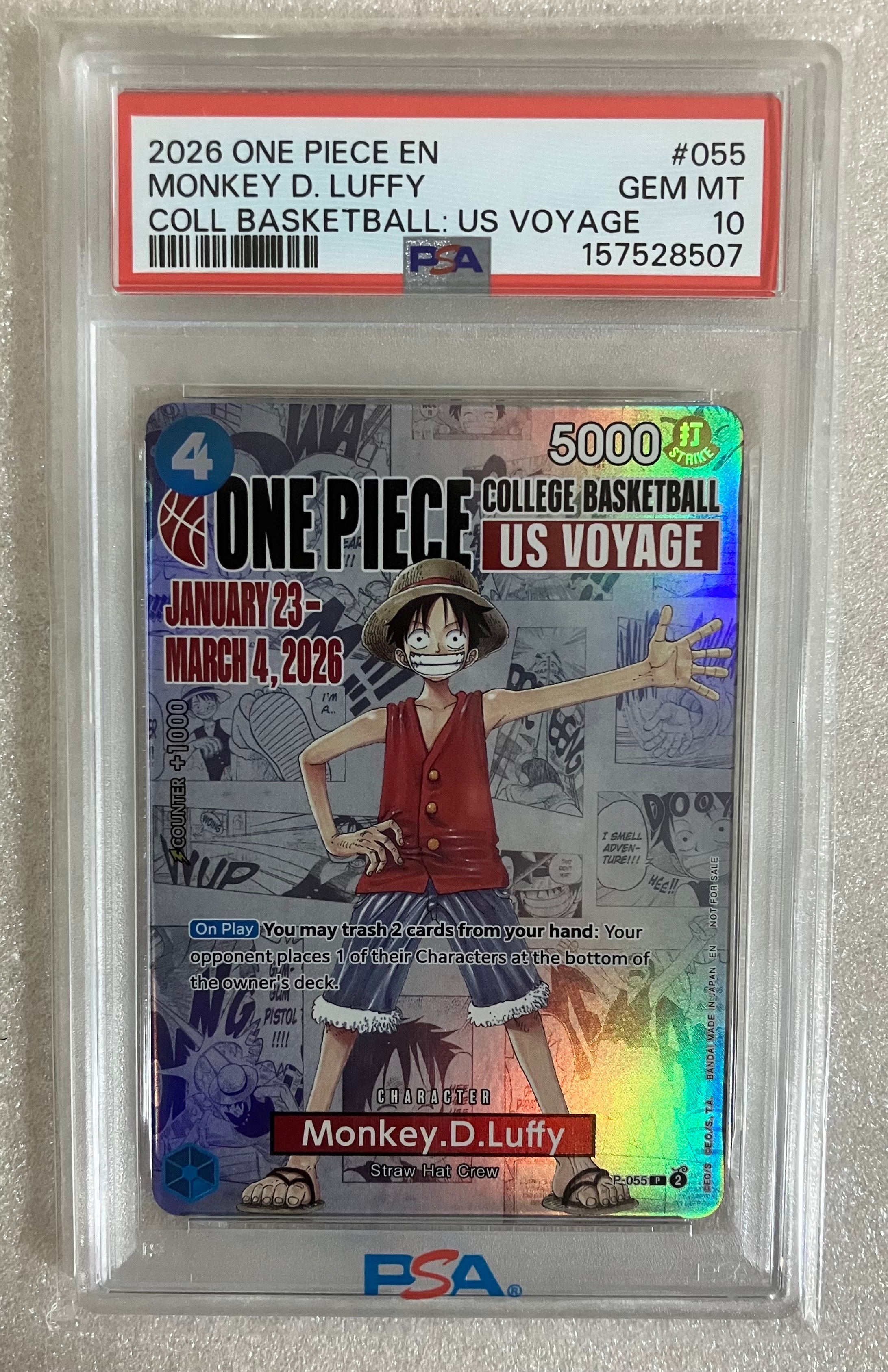 PSA10】モンキー・D・ルフィ：P (開封済) [P-055]【英語版