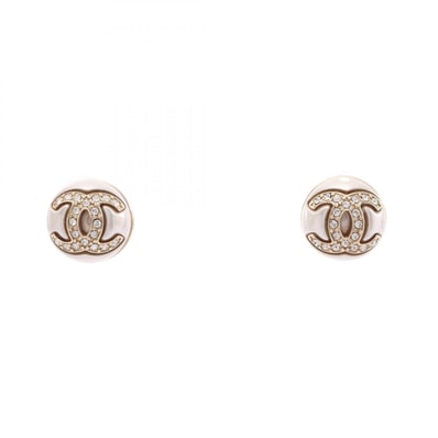 シャネル CHANEL I22S ココマーク ピアス ジュエリー GP(ゴールドメッキ) フェイクパール / ラインストーン レディース ホワイト系 / ゴールド系 / クリア系 【中古】