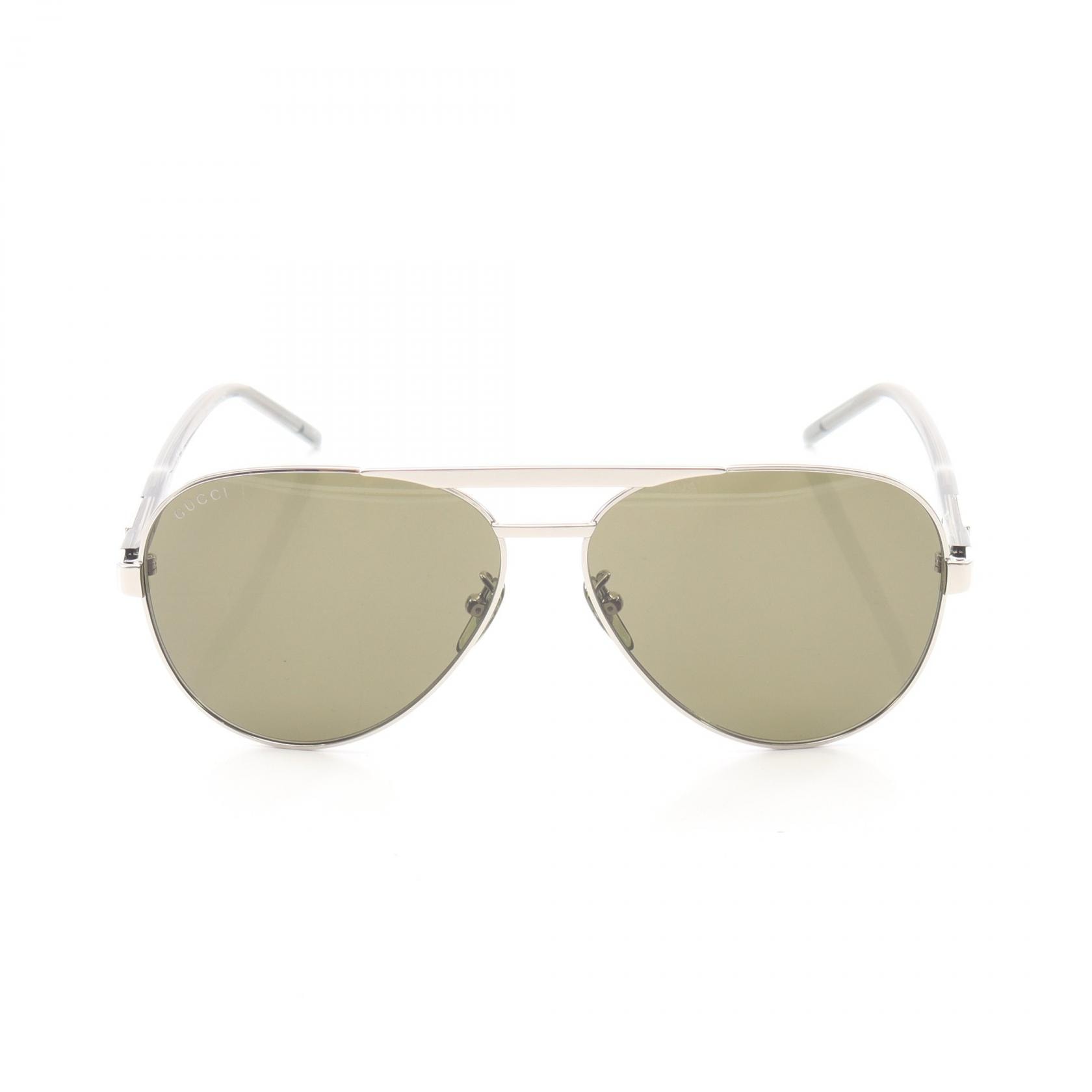 グッチ GUCCI サングラス 衣料品 メタル / プラスチック メンズ シルバー系 GG1163S002 【新品】