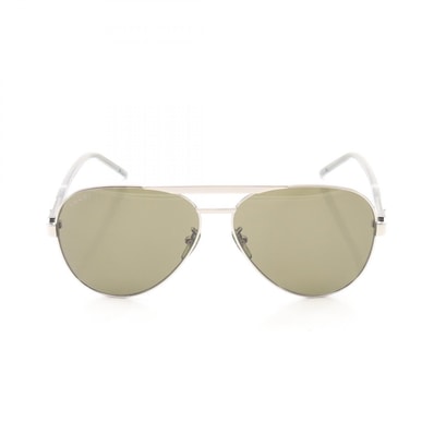 グッチ GUCCI サングラス 衣料品 メタル / プラスチック メンズ シルバー系 GG1163S002 【新品】